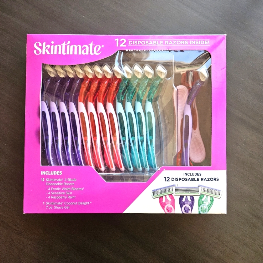 3/$30 Bundle Of 17 Skintimate Disposable Razors - Multi-Color Gift Pack